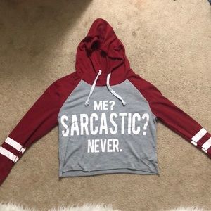 Me? Sarcastic? Never. Sweater